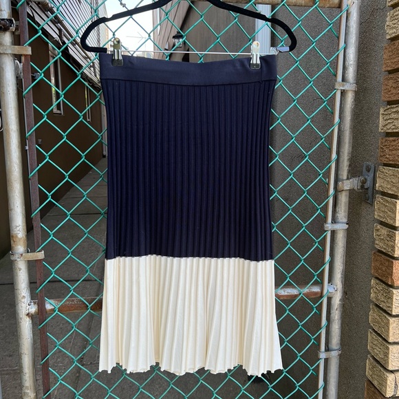 Ann Taylor Pleated Two-Tone Skirt S - Picture 4 of 12